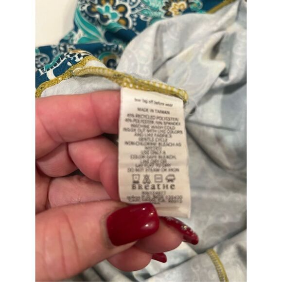 prAna Women’s Breathe Teal Knee Length Dress Sz M Stretch - Picture 9 of 9